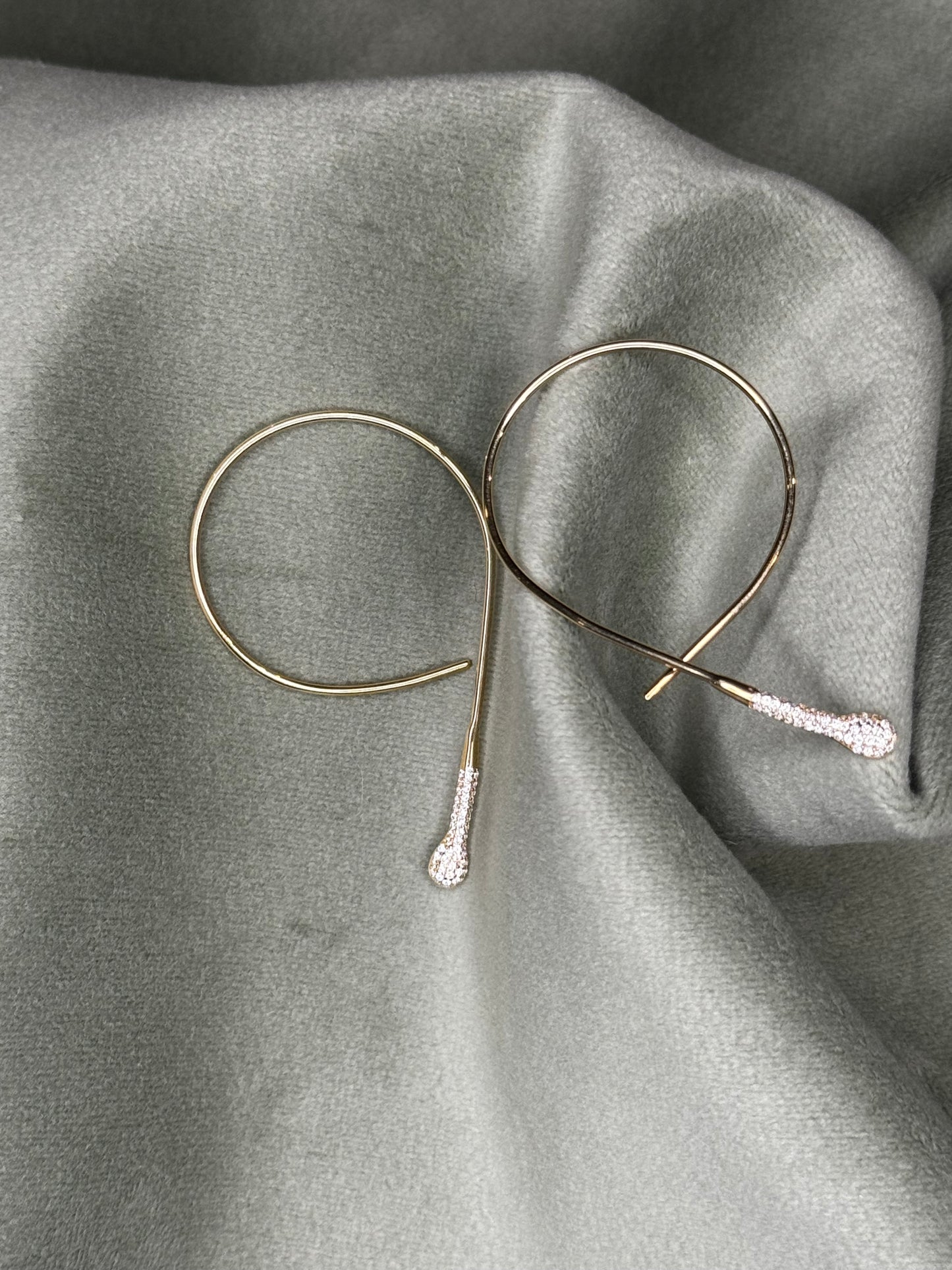Sculpted Teardrop Loop Earrings