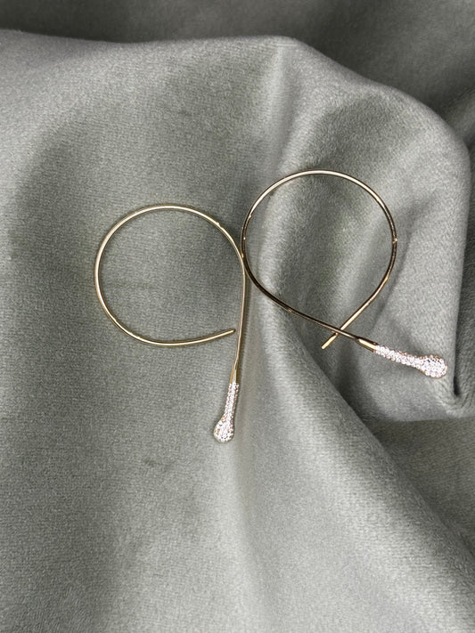 Sculpted Teardrop Loop Earrings